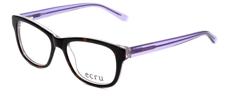 Ecru Designer Eyeglasses Morrison-049 in Tortoise-Purple 51mm :: Rx Bi-Focal