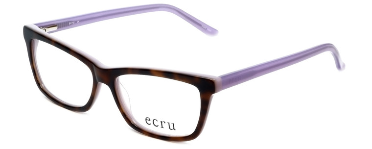 Ecru Designer Eyeglasses Springfield-017 in Tortoise-Purple 53mm :: Progressive