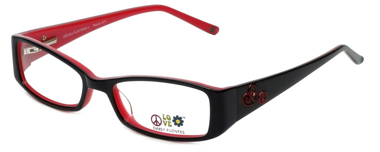 Daisy Fuentes Designer Reading Glasses DFPEACE417-021 in Black 50mm