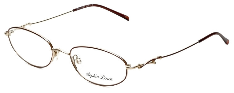 Sophia Loren Designer Eyeglasses SL-M171-963 in Burgundy/Gold 50mm :: Custom Left & Right Lens