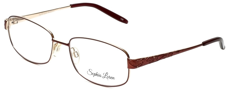 Sophia Loren Designer Eyeglasses SL-M243-077 in Burgundy 55mm :: Rx Single Vision