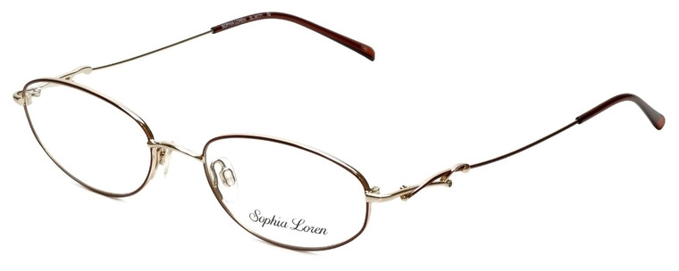 Sophia Loren Designer Eyeglasses SL-M171-963 in Burgundy/Gold 50mm :: Rx Bi-Focal