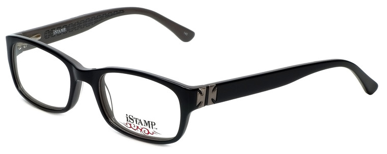 iStamp Designer Eyeglasses XP613Z-021 in Black 50mm :: Custom Left & Right Lens