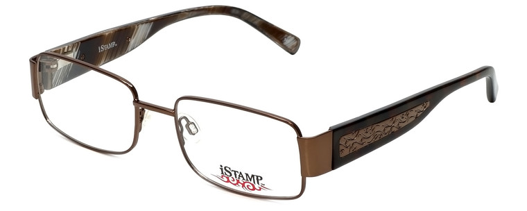 iStamp Designer Eyeglasses XP601M-183 in Brown 52mm :: Progressive