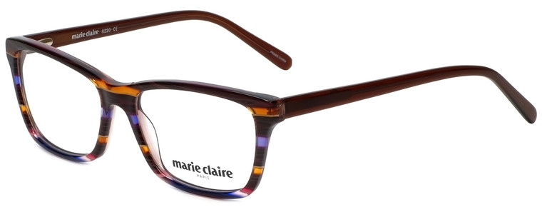 Marie Claire Designer Eyeglasses MC6220-SLV in Stripe Lavender  53mm :: Progressive