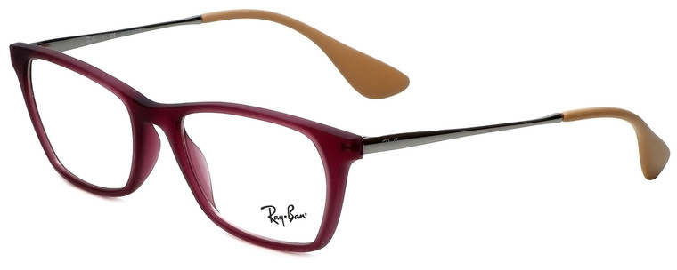 Ray-Ban Designer Eyeglasses RB7053-5526 in Rubber Violet 52mm :: Custom Left & Right Lens