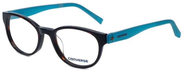 Converse Designer Eyeglasses Q014-Tortoise in Tortoise and Blue 48mm :: Rx Single Vision