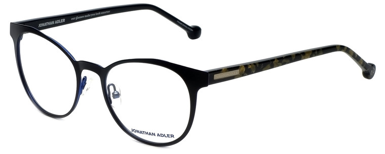 Jonathan Adler Designer Eyeglasses JA105-Black in Black 51mm :: Progressive