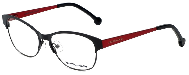 Jonathan Adler Designer Eyeglasses JA100-Black in Black 53mm :: Rx Bi-Focal