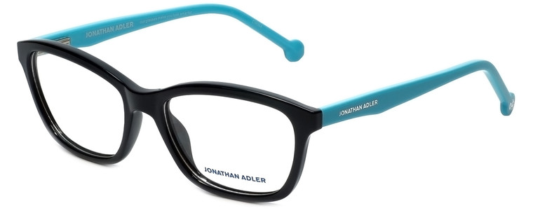 Jonathan Adler Designer Eyeglasses JA501-Black in Black 54mm :: Rx Single Vision