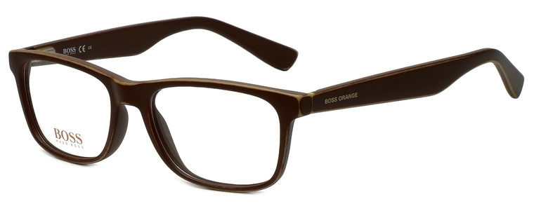 Hugo Boss Designer Eyeglasses BO0217-9FU in Distressed Brown 52mm :: Custom Left & Right Lens