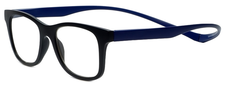 Magz Designer Eyeglasses Chelsea in Black Blue 50mm :: Rx Single Vision