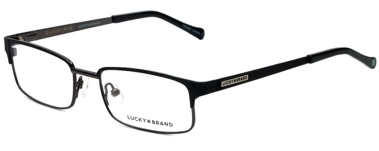 Lucky Brand Designer Eyeglasses D801-Black in Black 49mm :: Custom Left & Right Lens