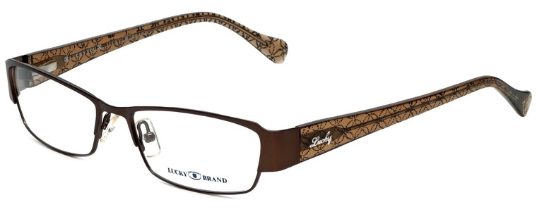 Lucky Brand Designer Eyeglasses Antigua-Brown in Brown 53mm :: Rx Single Vision
