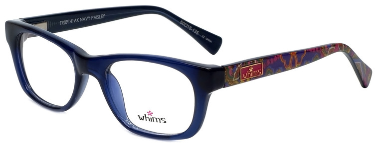 Whims Designer Eyeglasses TRO9141AK in Navy 50mm :: Rx Single Vision