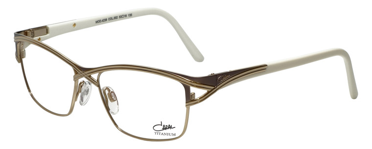 Cazal Designer Eyeglasses Cazal-4238-002 in Gold 53mm :: Rx Single Vision