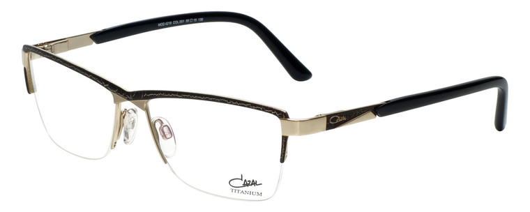 Cazal Designer Reading Glasses Cazal-4218-001 in Black Gold 55mm