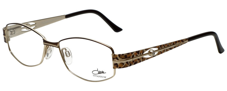 Cazal Designer Eyeglasses Cazal-1089-004 in Brown Leopard Gold 52mm :: Custom Left & Right Lens