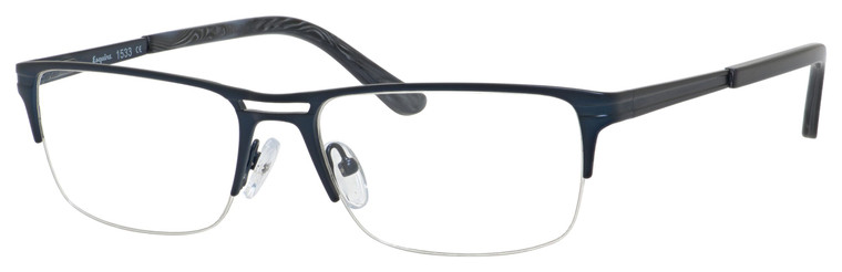 Esquire Designer Eyeglasses EQ1533-SNV in Satin Navy 55mm :: Custom Left & Right Lens