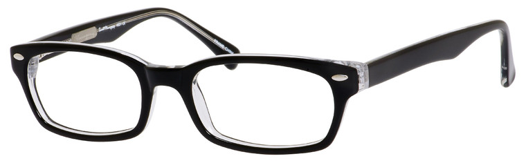 Ernest Hemingway Designer Eyeglasses H4601-BKC in Black Crystal 50mm :: Custom Left & Right Lens