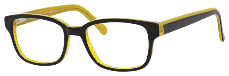 Ernest Hemingway Designer Eyeglasses H4689-BKY in Black Yellow 49mm :: Rx Single Vision