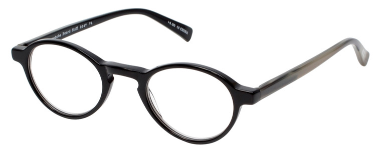 EyeBobs Board Stiff Designer Reading Eye Glasses Gloss Black/Horn 2147-74 43mm