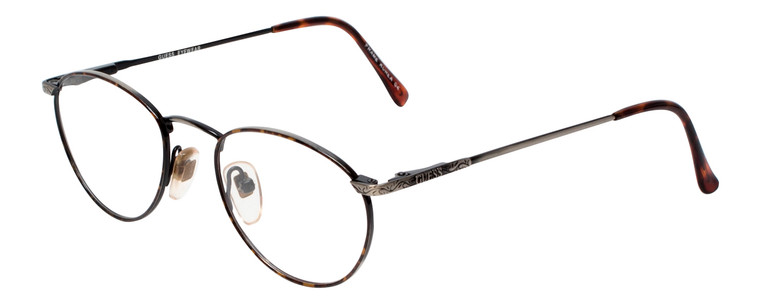 Guess Prescription Eyeglass GU346 DA/AS 51mm Gloss Tortoise/Gunmetal Custom Lens