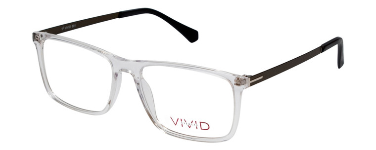 Vivid Designer Reading Eyeglasses 891 in Glossy Crystal Clear 55 mm Progressive