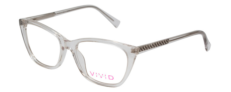 Vivid Designer Reading Eyeglasses 886 in Shiny Crystal 53 mm Bi-Focal