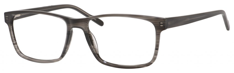 Esquire EQ1566 Men's Rectangle Frame Eyeglasses in Grey Amber 57 mm