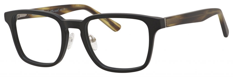 Ernest Hemingway H4827 Unisex Square Frame Eyeglasses in Black/Olive 51 mm