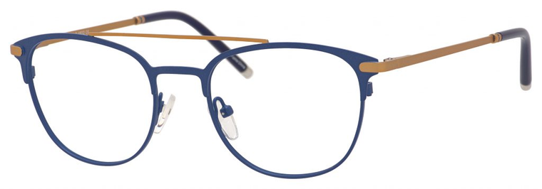 Ernest Hemingway H4832 Womens Round Eyeglasses in Navy/Bronze 49 mm