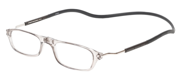 Snap Magnetic C3 Unisex Oval Designer Reading Glasses Grey Crystal  52mm Custom Lenses