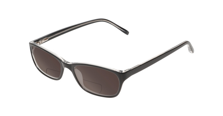 Profile View of Jones New York J730 Designer Polarized Reading Sunglasses with Custom Cut Powered Amber Brown Lenses in Tortoise Havana Brown Gold Ladies Cat Eye Full Rim Acetate 53 mm