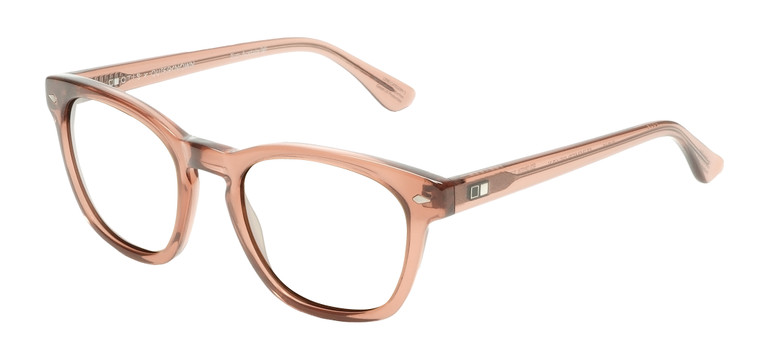 Profile View of OTIS Summer of 67 X Designer Bi-Focal Prescription Rx Eyeglasses in Eco Crystal Sunset Unisex Square Full Rim Acetate 52 mm