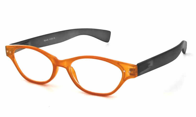 Calabria R544S Designer Eyeglasses in Orange-Grey :: Custom Left & Right Lens