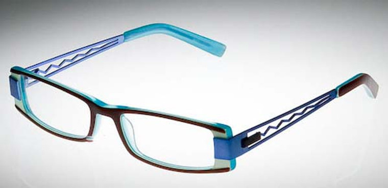 Calabria Designer Eyeglasses 809 Blue :: Custom Left & Right Lens