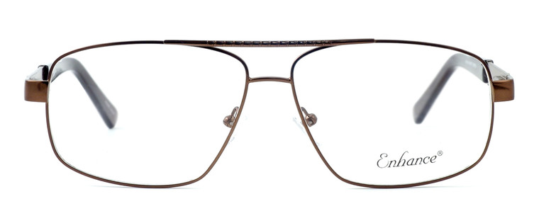 Enhance Optical Designer Eyeglasses 3920 in Matte-Coffee :: Custom Left & Right Lens