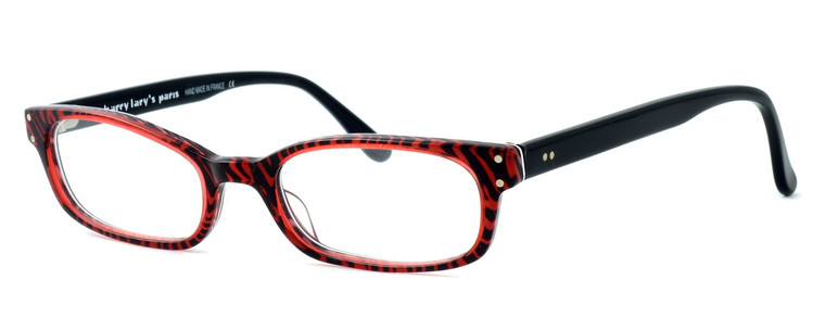 Harry Lary's French Optical Eyewear Pitt in Red & Black Striped (909) :: Custom Left & Right Lens