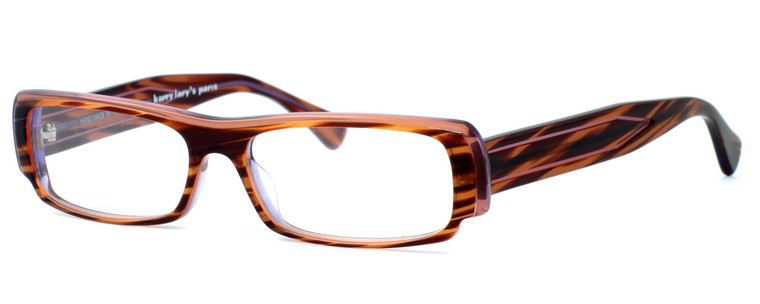 Harry Lary's French Optical Eyewear Teasy in Purple Brown Stripe (545) :: Custom Left & Right Lens