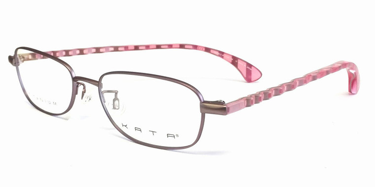 Kata Designer Eyeglasses 121 Ribbon in Rose :: Custom Left & Right Lens