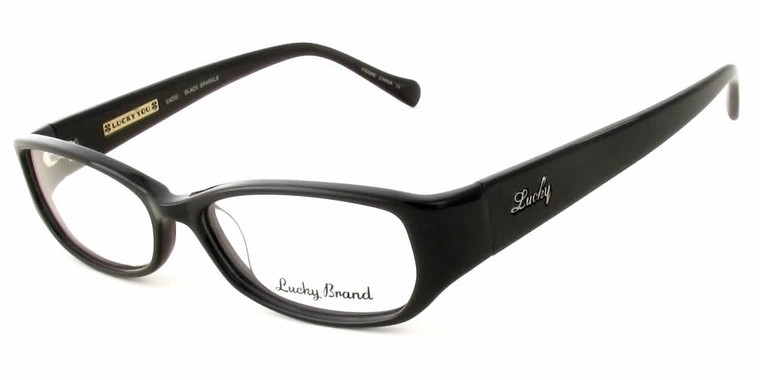 Lucky Brand Sadie Designer Eyeglasses in Black Sparkle :: Custom Left & Right Lens