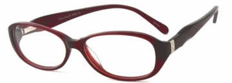 Valerie Spencer 9236 in Burgundy Designer Eyeglasses :: Custom Left & Right Lens