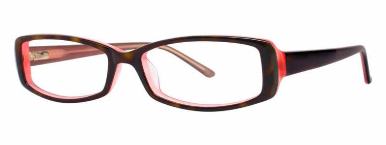 Calabria Splash 55 Red Tortoise Designer Eyeglasses :: Rx Single Vision