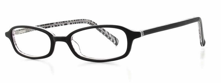 Calabria Viv 739 Black Zebra Designer Eyeglasses :: Rx Single Vision
