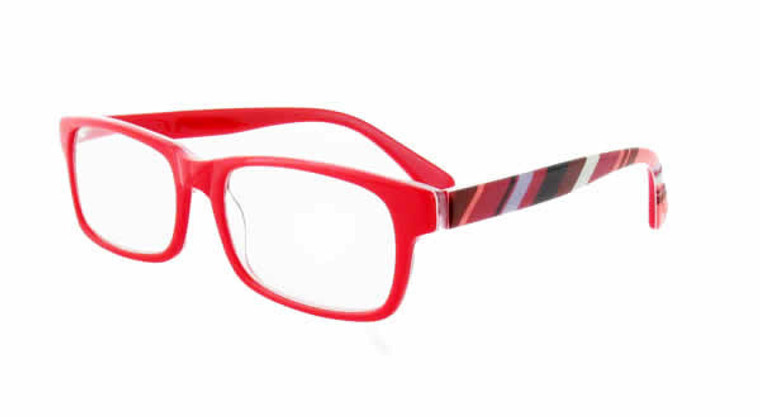Calabria 857 Designer Eyeglasses in Red :: Rx Single Vision