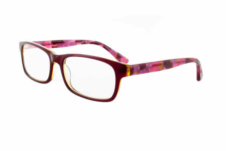 Calabria 857 Designer Eyeglasses in Wine :: Rx Single Vision