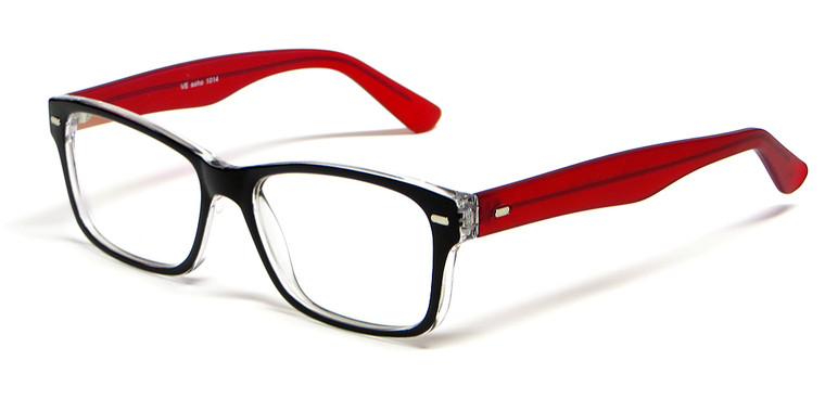 Soho 1014 in Black-Red Designer Eyeglass Frames :: Rx Single Vision