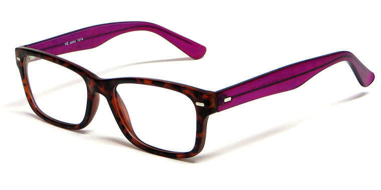 Soho 1014 in Demi Tortoise & Purple Designer Eyeglass Frames :: Rx Single Vision