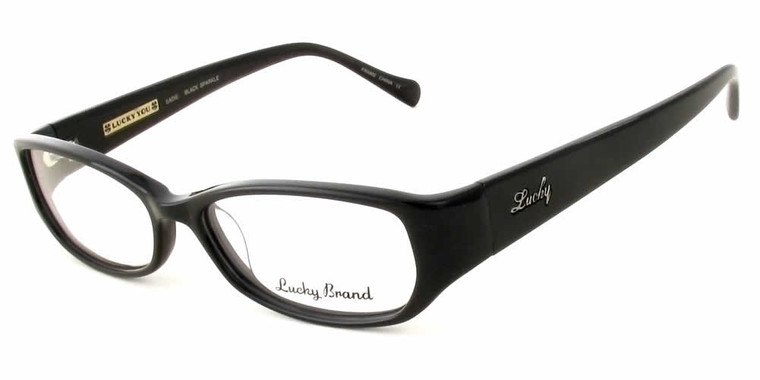 Lucky Brand Sadie Designer Eyeglasses in Black Sparkle :: Rx Single Vision